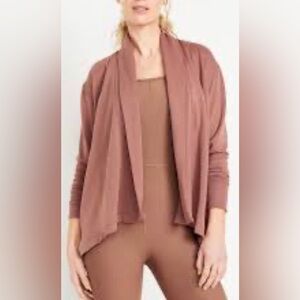 Old Navy Live-In Open Front Wrap, Warm Taupe, sz SP